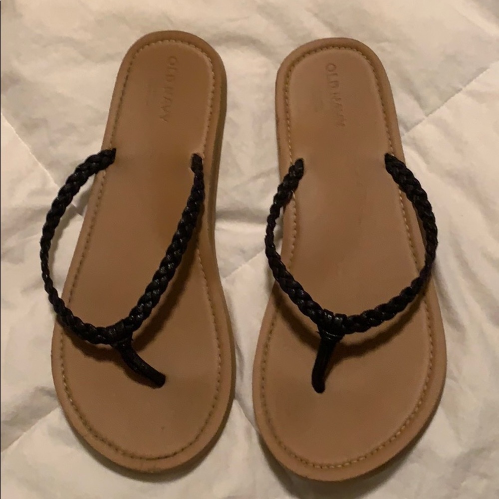 Girls | Size 4 | Old Navy | Black Flip Flops